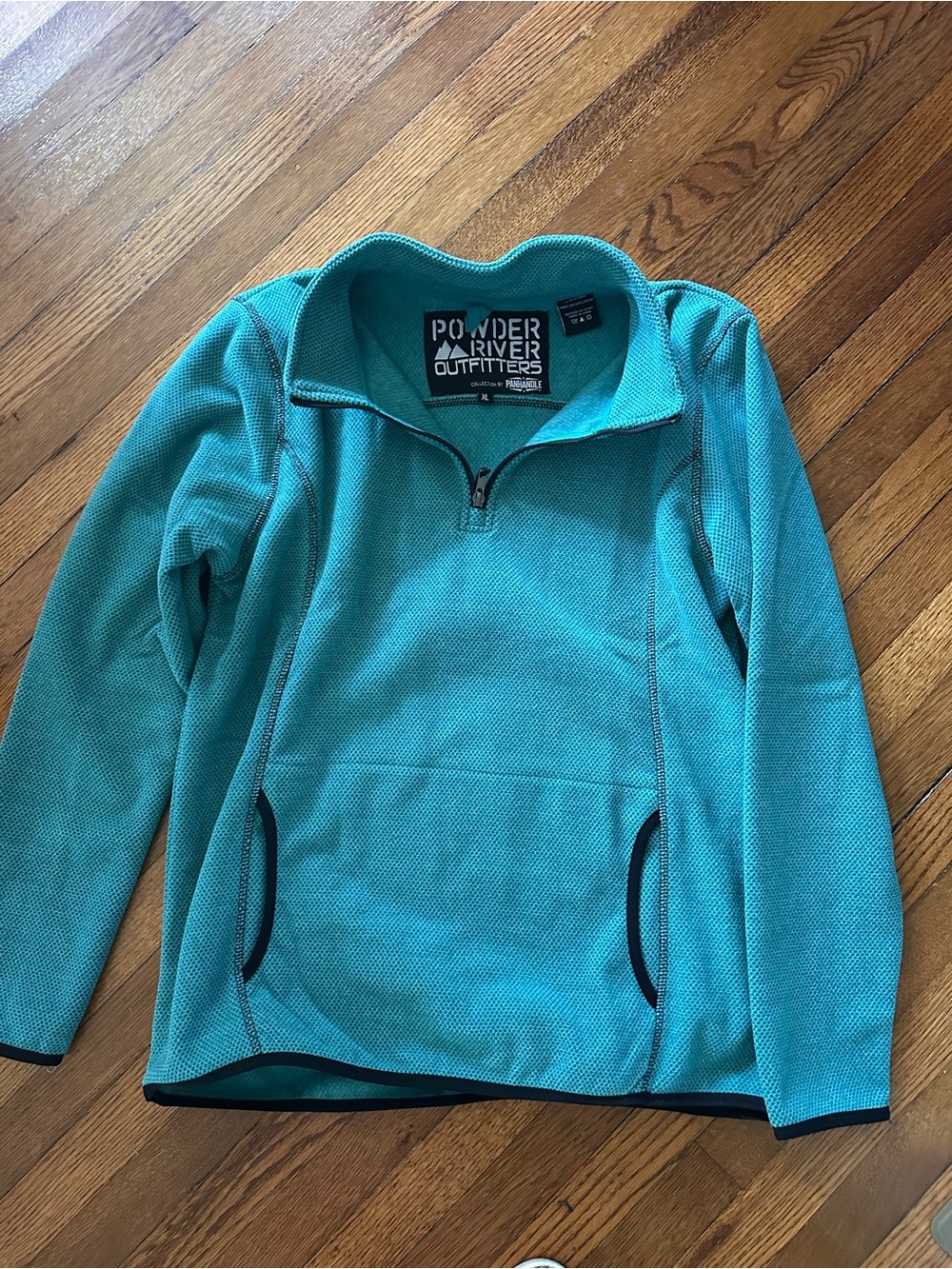 Powder River Outfitters Teal Quarter-Zip Pullover